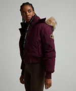 Womens Olivia Hooded Bomber Jacket VOLCANIC VEIL