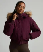 Womens Olivia Hooded Bomber Jacket VOLCANIC VEIL