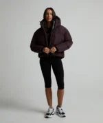 Womens Rivera Tech Short Puffer Jacket COCOA BERRY