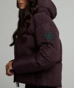 Womens Rivera Tech Short Puffer Jacket COCOA BERRY