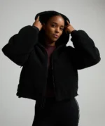 Womens Sellata Borg Reversible Jacket BLACK