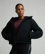 Womens Sellata Borg Reversible Jacket BLACK