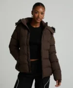 Womens Valleria Puffer Jacket MOLTON MOCHA
