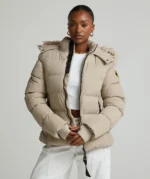 Womens Valleria Puffer Jacket WHISPERED TAUPE