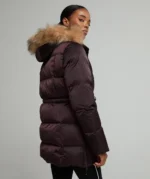 Womens Virna 2.0 Mid Length Puffer Parka Jacket COCOA BERRY