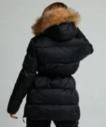 Womens Virna 2.0 Mid Length Puffer Parka Jacket JET BLACK