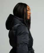 Womens Virna 2.0 Mid Length Puffer Parka Jacket JET BLACK