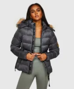 Womens Virna Slimline Puffer Jacket ASPHALT