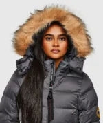Womens Virna Slimline Puffer Jacket ASPHALT