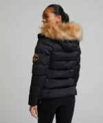 Womens Virna Slimline Puffer Jacket BLACK