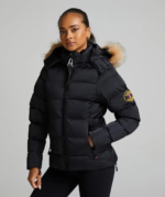 Womens Virna Slimline Puffer Jacket BLACK