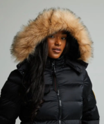Womens Virna Slimline Puffer Jacket BLACK